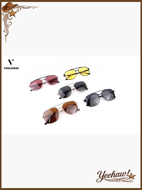 Polarized Square Aviator Sunglasses UV Protection for Men Women Driving main image 5